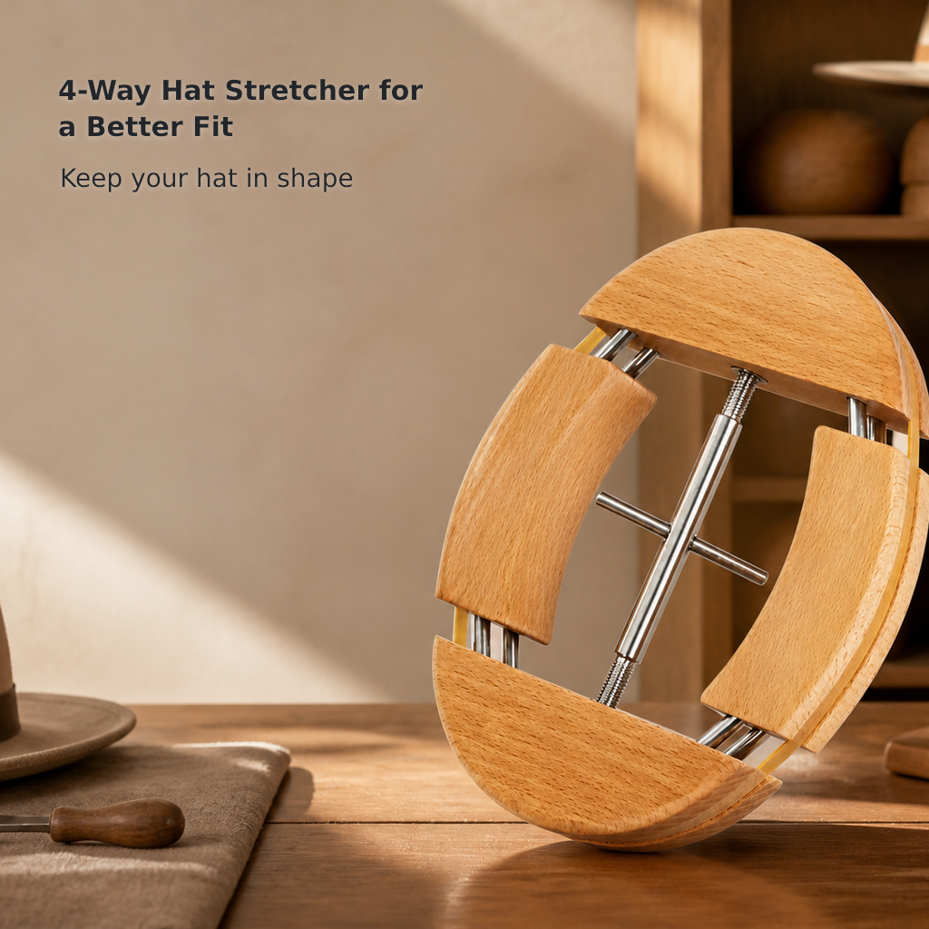 4-Way Hat Stretcher and Cowboy Hat Shaper for Men