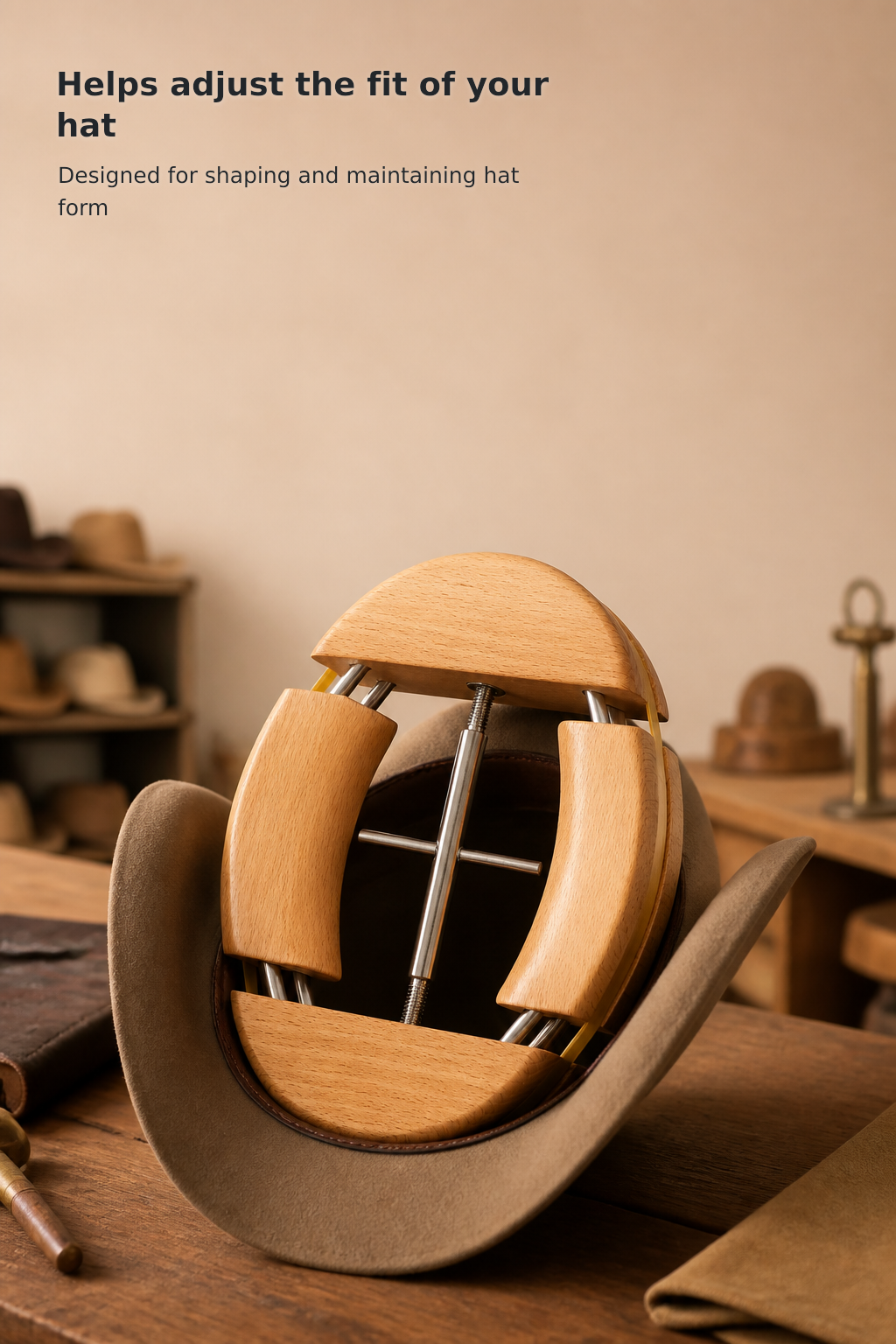 4-Way Hat Stretcher and Cowboy Hat Shaper for Men